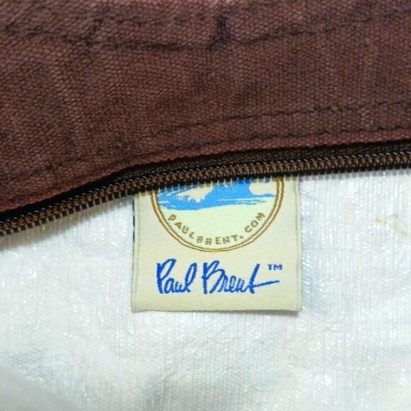 Paul Brent Seaside Blue and Tan Tropical Tote Bag Sturdy Canvas Beach Resort.... - Picture 3 of 11